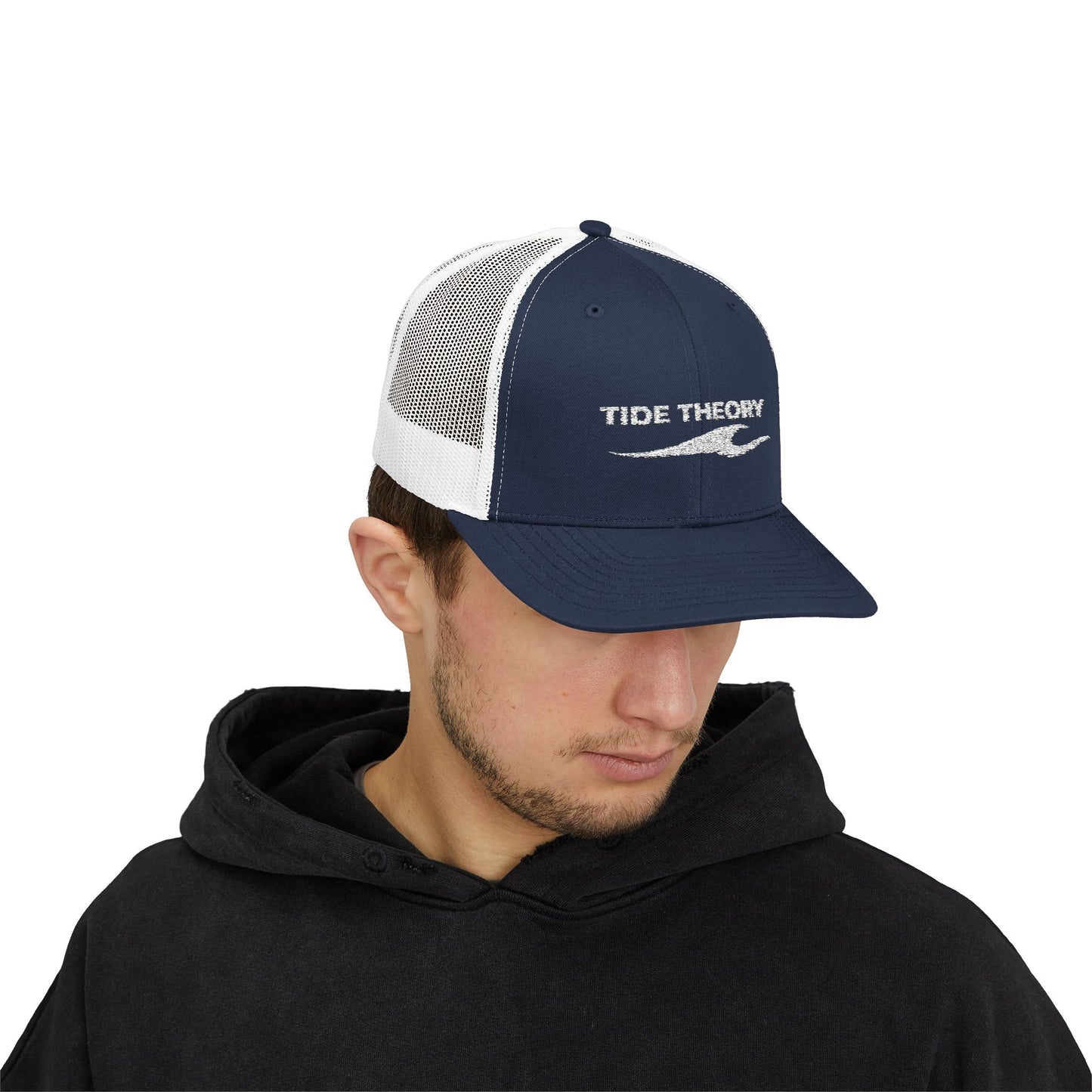 Tide Theory Trucker Mesh Back Embroidered Snapback Cap