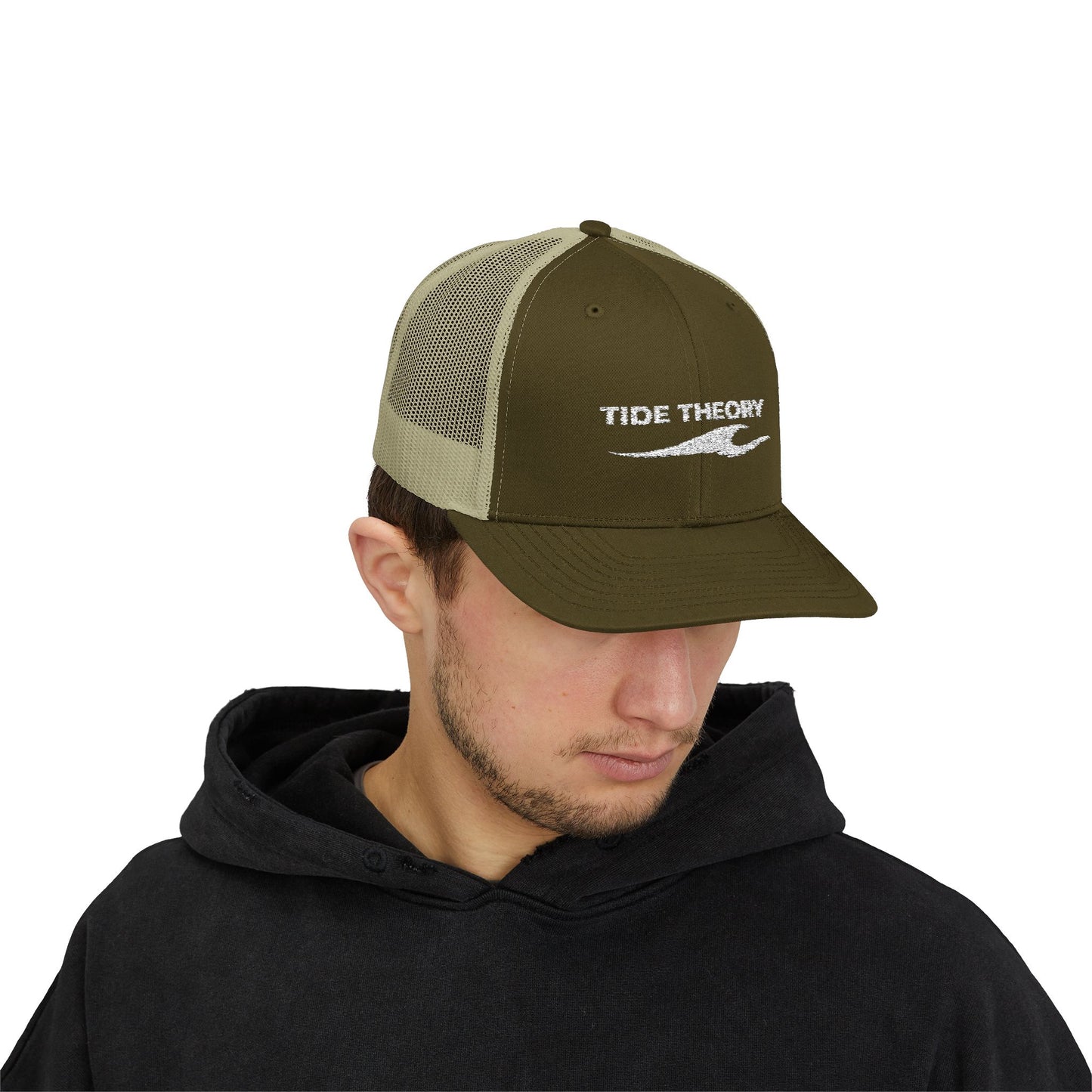Tide Theory Trucker Mesh Back Embroidered Snapback Cap