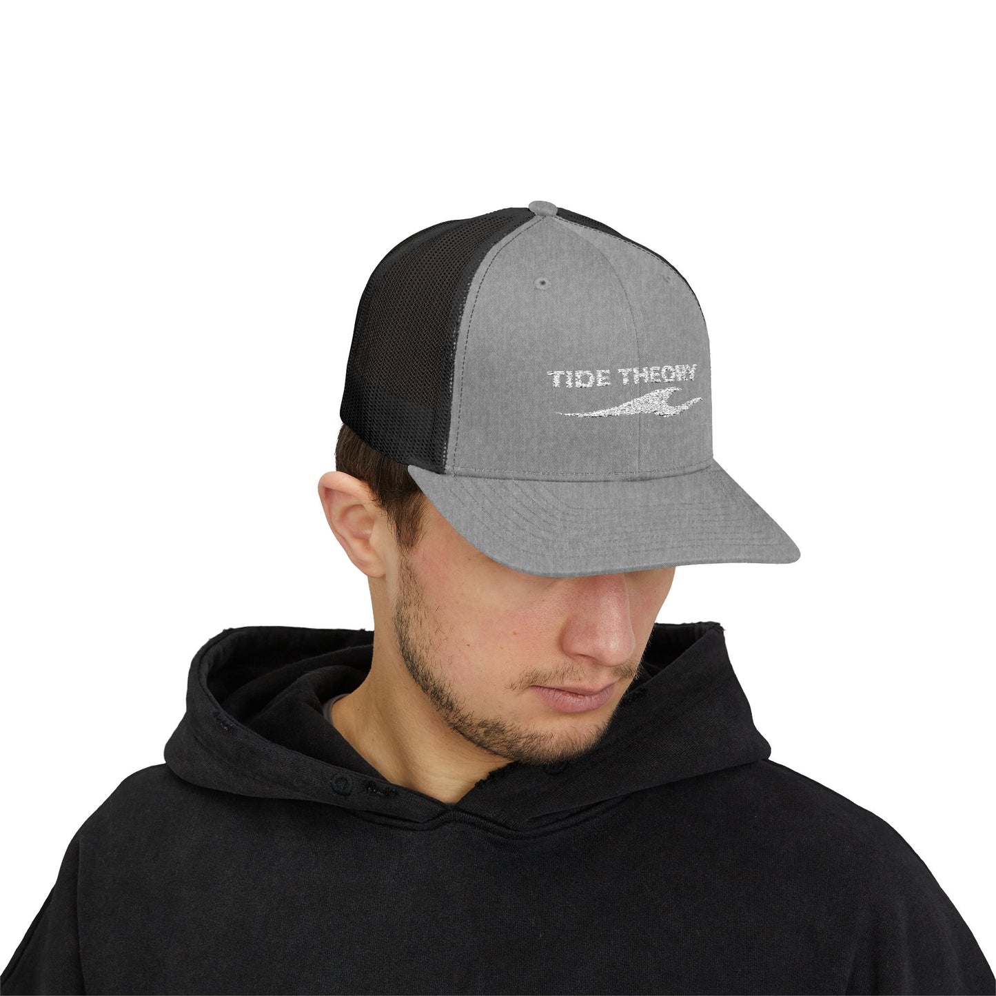 Tide Theory Trucker Mesh Back Embroidered Snapback Cap
