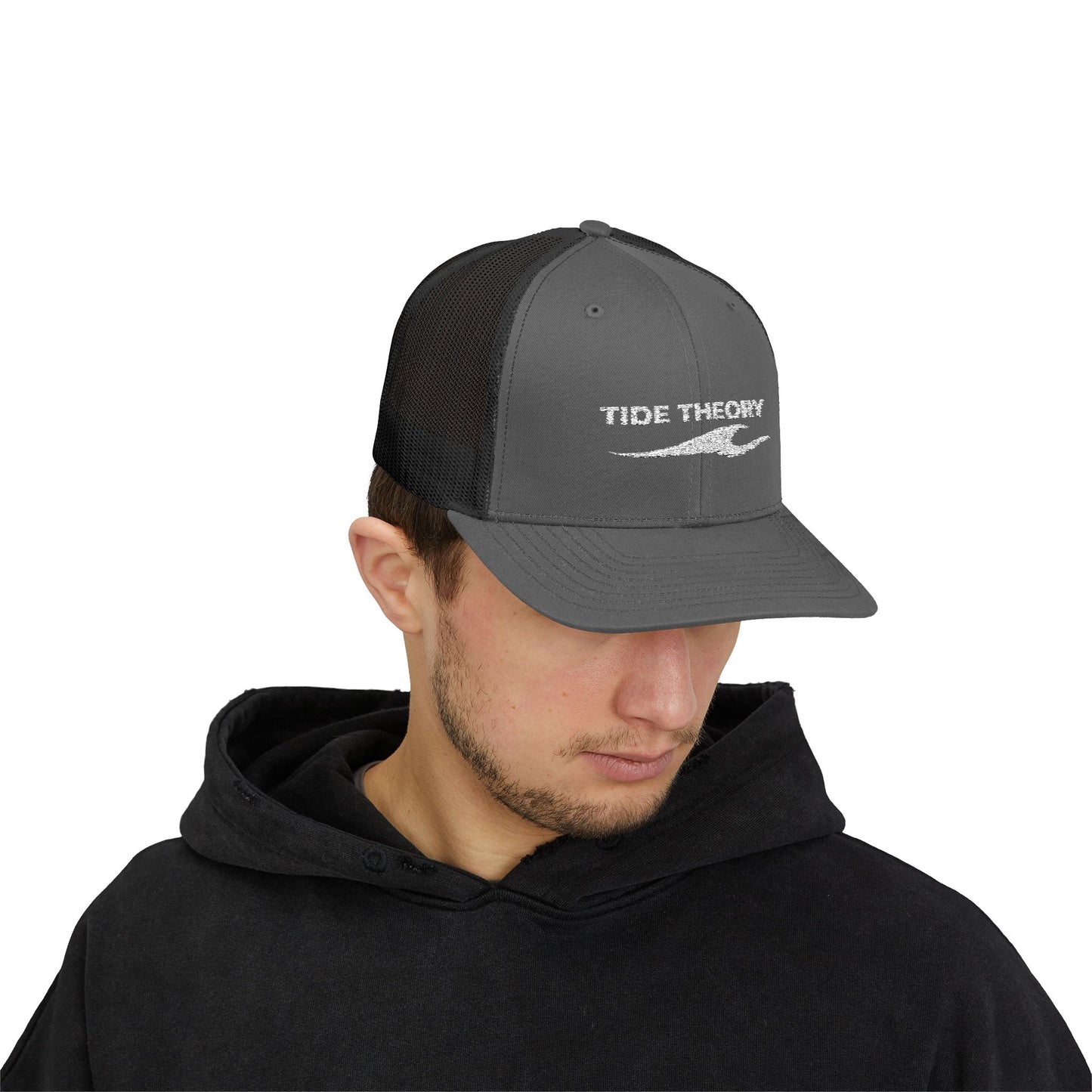 Tide Theory Trucker Mesh Back Embroidered Snapback Cap